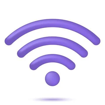 3D WiFi icon Illustrazione stock