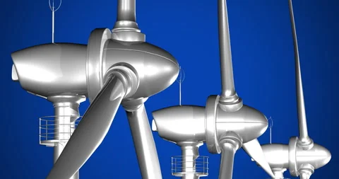 3D Wind power stations Stock Footage 299859623