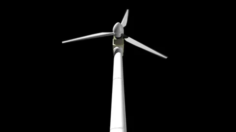 3D WIND Turbine whith Alpha channel Stock-Footage 35275639