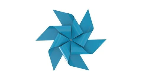 3d Windmill Blue Stock Footage 98824595