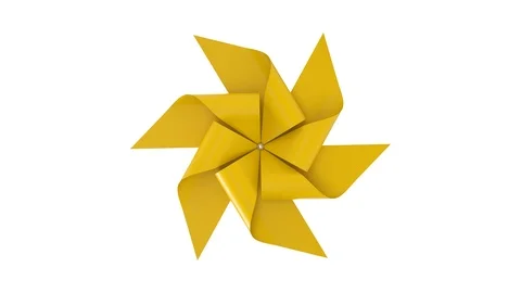 3d Windmill Yellow Stock Footage 98827193