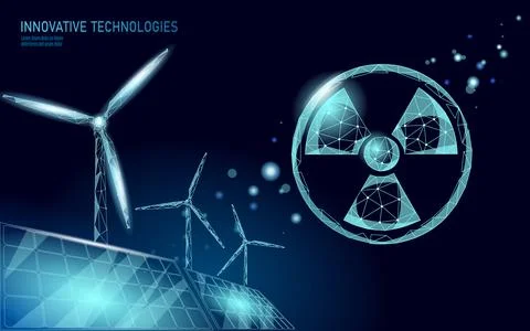 3D windmills ecology forest concept. Save environment wind green tree energy Stock-Illustration
