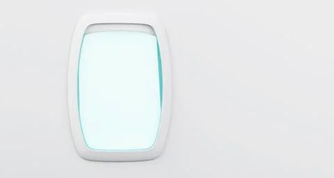 3d Window airplane whit palce for text Stock Illustration