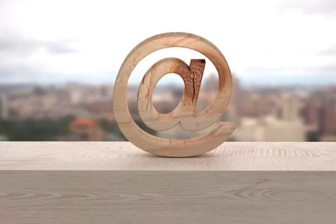3d at on a window 스톡 일러스트