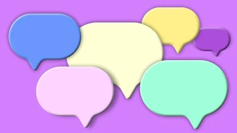 3D window for messages in messengers, in social networks. Stock Footage 207661484