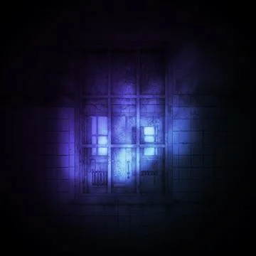 3d window in old building Stock Illustration