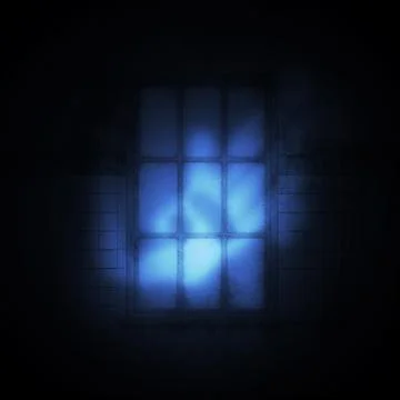3d window in old building Ilustración de archivo