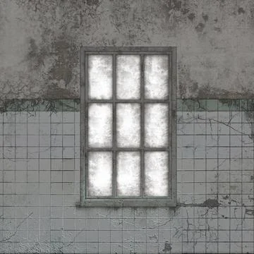 3d window in old building Fotos de archivo