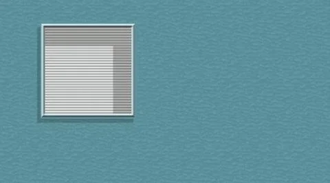 3d Windows isolated on blue colored background. Stock Illustration