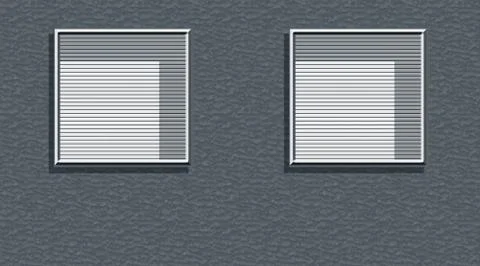 3d Windows isolated on blue colored background. Stock Illustration