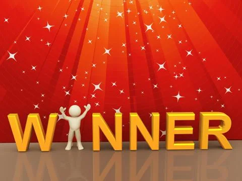 3d winner man Stock Illustration