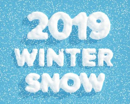 3d winter lettering Stock Illustration