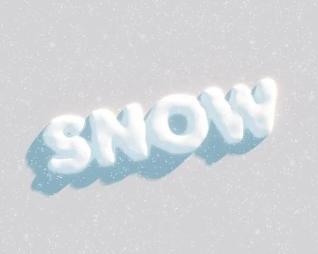 3d winter lettering Stock Illustration