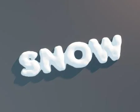 3d winter lettering Stock Illustration