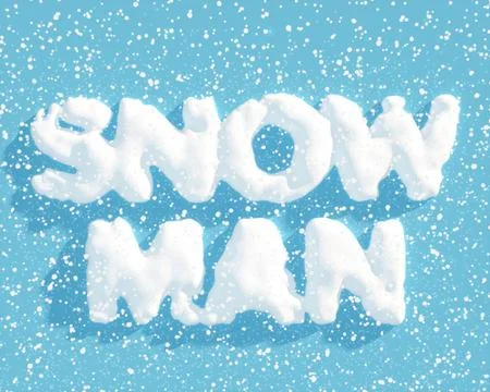 3d winter lettering Stock Illustration