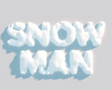 3d winter lettering Stock Illustration