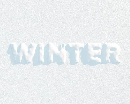 3d winter lettering Stock Illustration