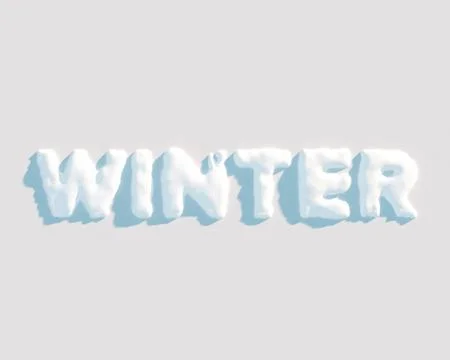 3d winter lettering Stock Illustration