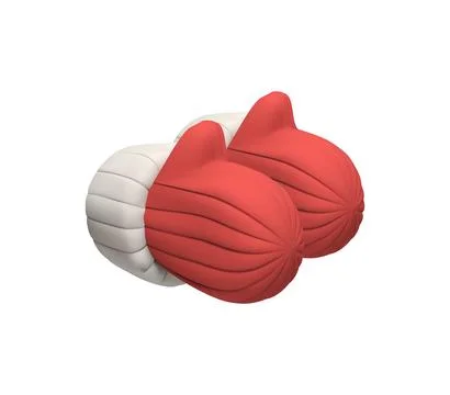 3D Winter Mittens Vector Icon Illustrazione stock