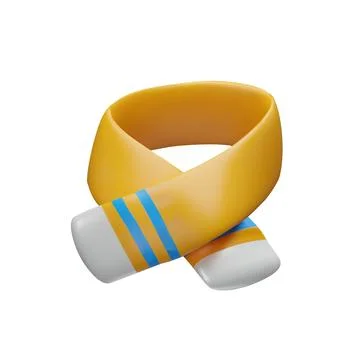 3D winter scarf Stock Illustration