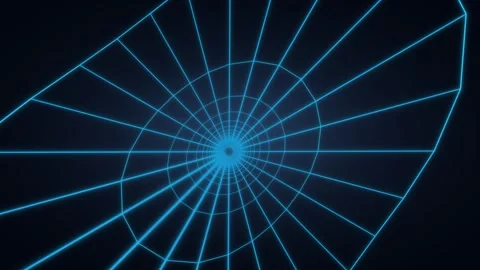 3D wireframe design with geometric shapes and glowing lines Stock Footage 336995040