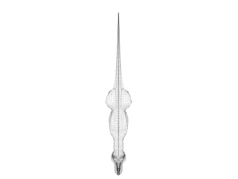 3d wireframe dinosaur Stock-Illustration