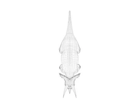 3d wireframe dinosaur Stock Illustration