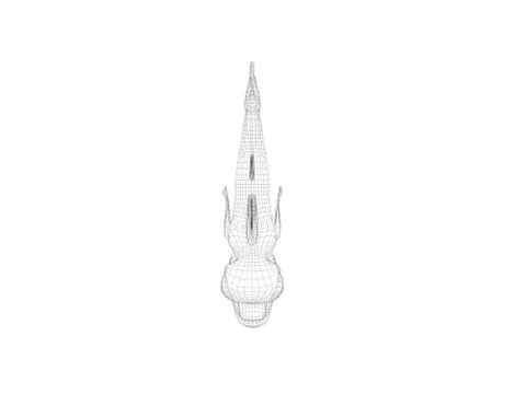 3d wireframe dinosaur 스톡 일러스트
