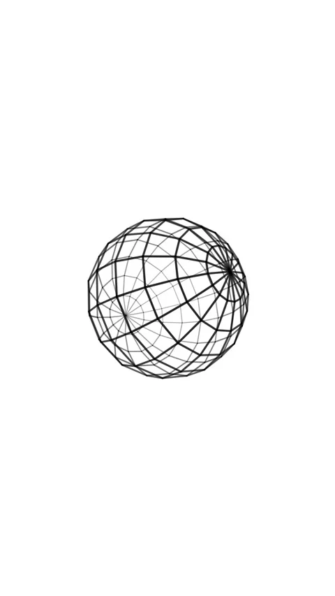 3D Wireframe Geometric Projections Morphing Sequence Loop Vídeo Stock 334365156
