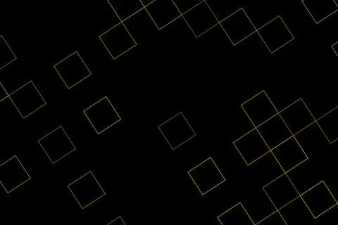 3d wireframe grid with squares and lines in black background Stock Illustration
