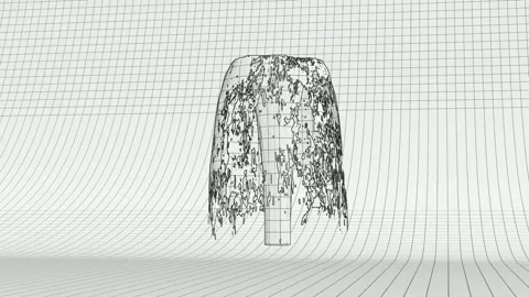 3D Wireframe Jacket Model Reveal Animation Dark 動画素材 339641529