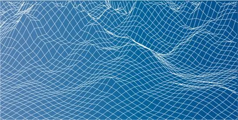 3D Wireframe Landscape イラスト素材