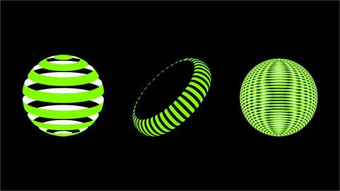 3D wireframe models of objects Network line. Stock Illustration