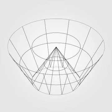 3d wireframe render object  Stock Illustration