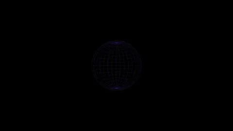 3D wireframe sphere mesh animation 4K Vídeos de archivo 336517030
