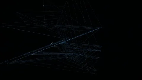 3D wireframe structure showcasing geometric design and Stock Footage 340043850