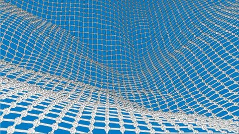 3d wireframe wave net surface Stockillustratie