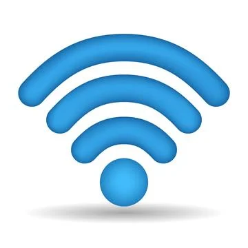 3d wireless network icon Stock Illustration