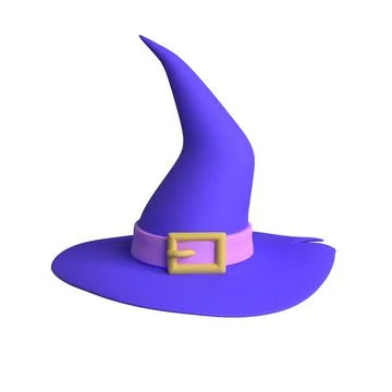 3d witch's hat. 3d rendering Stock Illustration