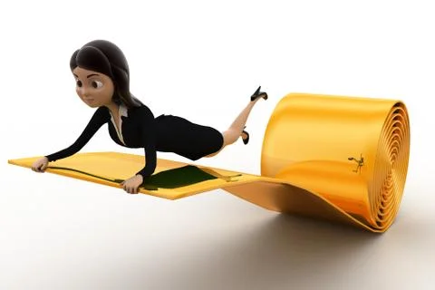 3d woman create path concept Stock Illustration