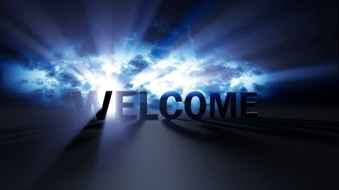 3D word animation of Welcome with blue l... | Stock Video | Pond5