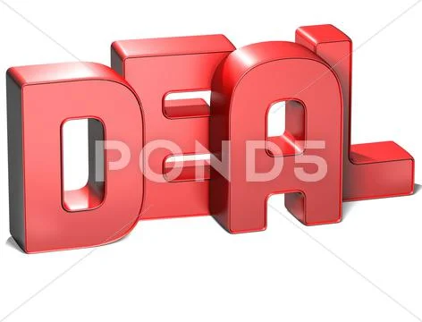 3d word deal on white background Stock Illustration