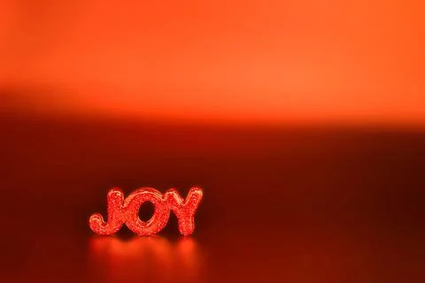 3D Word Joy Red Foto stock