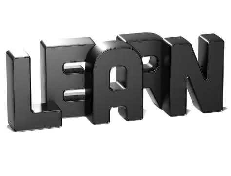 3d word learn on white background Illustration