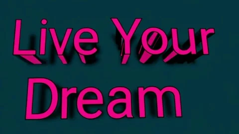 3d word live your dream moving 動画素材 329452858
