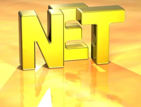 3d word net on yellow background Stock-Illustration
