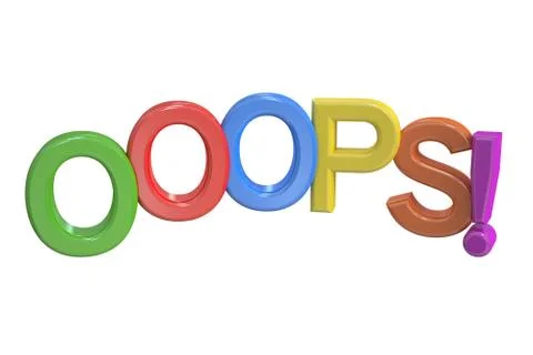3d word ooops Stock Illustration