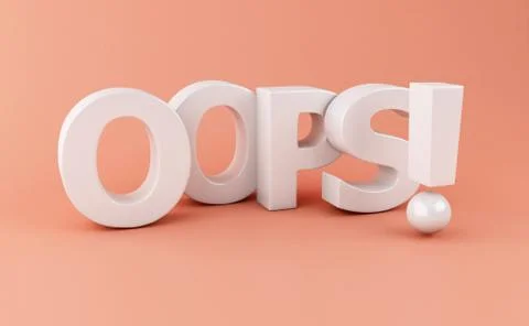 3d word oops Stock Illustration