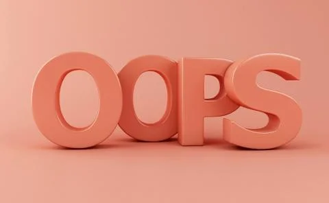 3d word oops Stock-Illustration
