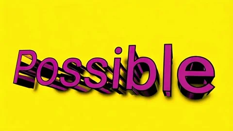 3d word possible moving Stock Footage 329452874